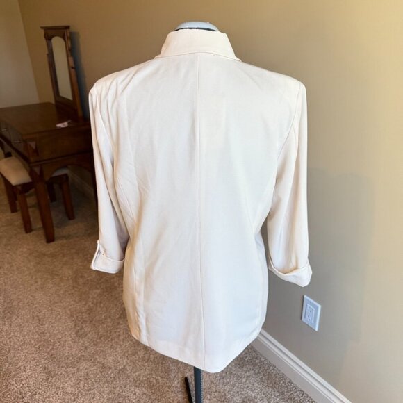 Linea Domani cream blazer jacket three quarter sleeve office professional casual - Picture 7 of 12